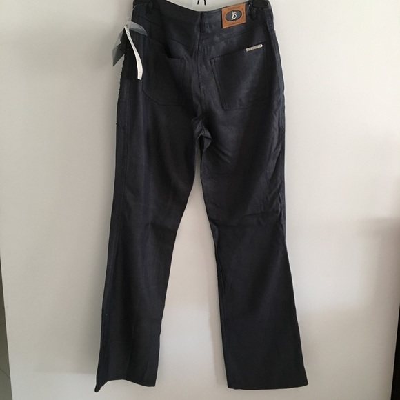 {new} soft silk denim wide legged pants beaded - Picture 4 of 6